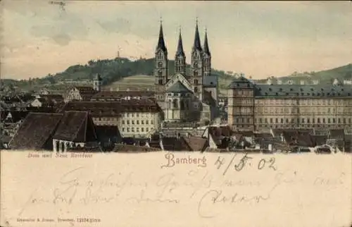 Ak Bamberg in Oberfranken, Dom und Neue Residenz