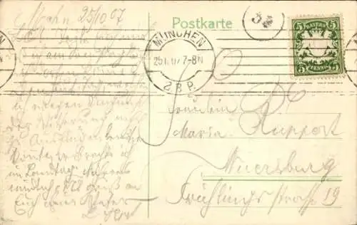 Ak München, Rathaus und Marienplatz