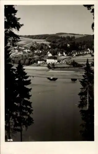 Ak Saaldorf Bad Lobenstein Thüringen, Am Stausee der Bleiloch-Saaletalsperre, Gasthaus Gottliebstal