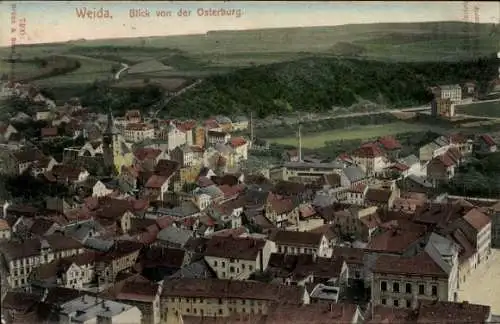 Ak Weida in Thüringen, Blick von der Osterburg