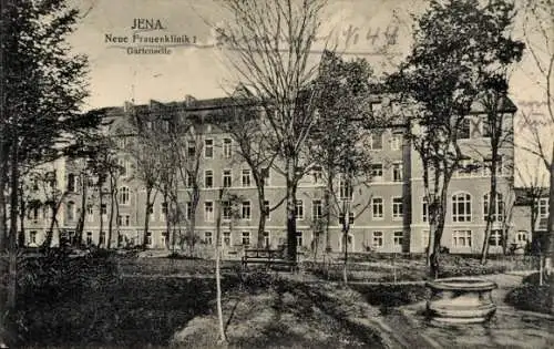 Ak Jena in Thüringen, Neue Frauenklinik 1, Gartenseite