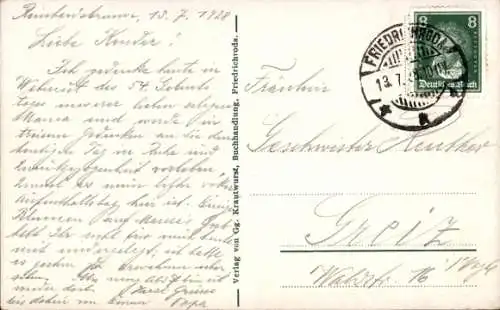 Ak Brotterode in Thüringen, Großer Inselsberg, Hirsche, Wald