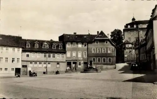 Ak Stadtroda in Thüringen, Karl Marx Platz, Schloss jetzt Rat des Kreises