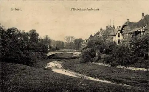 Ak Erfurt in Thüringen, Pförtchen Anlagen