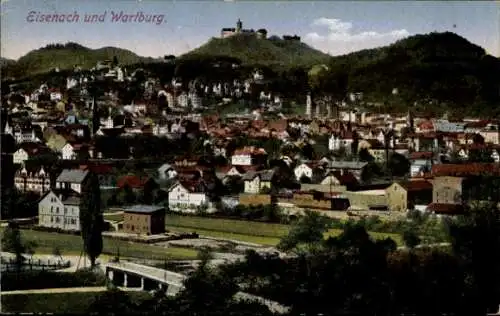 Ak Lutherstadt Eisenach in Thüringen, Wartburg, Gesamtansicht