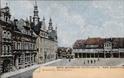 Seiden Ak Arnstadt in Thüringen, Marktplatz