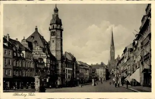 Ak Altenburg in Thüringen, Historische Stadtansicht, Turm, Kirchen, alte Architektur, klare Himme