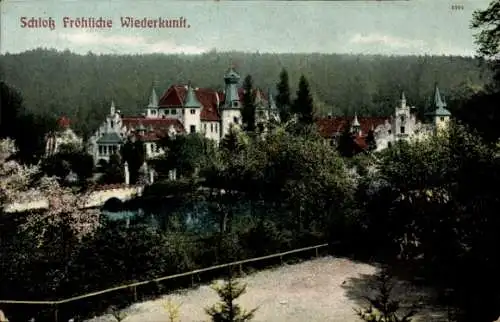 Ak Trockenborn Wolfersdorf in Thüringen, Jagdschloss Fröhliche Wiederkunft