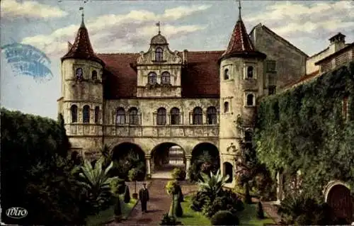 Künstler Ak Konstanz am Bodensee, Rathaushof