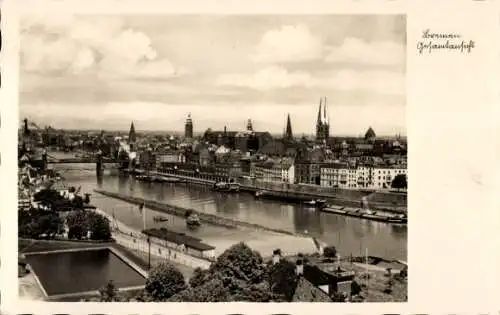 Ak Bremen, Gesamtansicht der Stadt, Dampfer