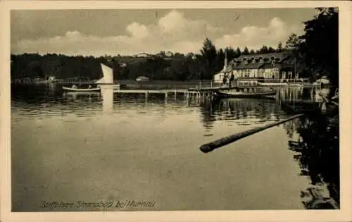 Ak Murnau am Staffelsee, Staffelsee Strandbad