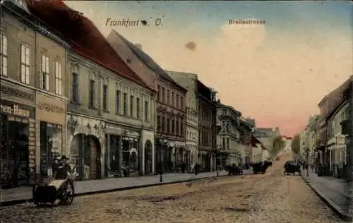 Ak Frankfurt am Main, Breitestrasse,  Gebäude, Pferdefuhrwerke, Straßenansicht