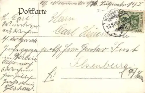 Ak Neumünster in Holstein,  Joachimstrasse, Apotheke,  Architektur