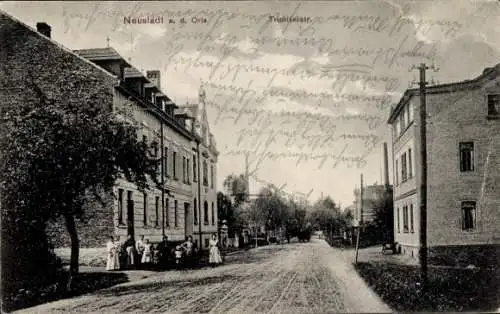 Ak Neunhofen Neustadt an der Orla, Straße mit Häusern, Menschen,  , ländliche Szenerie