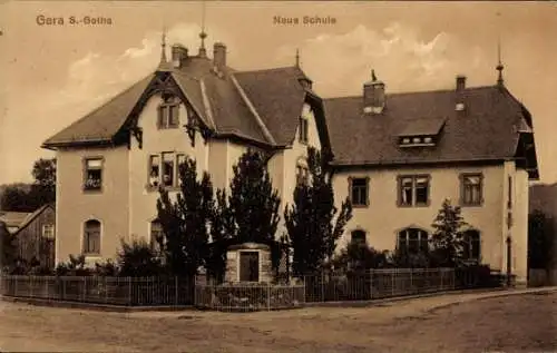 Ak Gera (Sachsen Gotha) Geraberg in Thüringen, Neue Schule