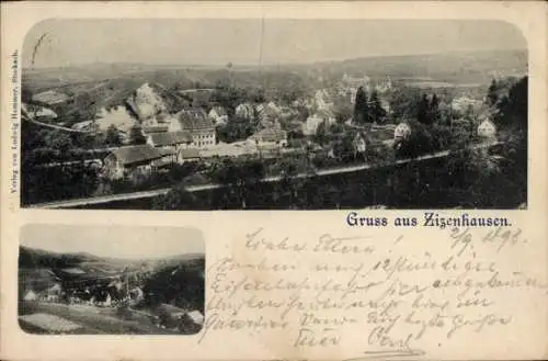 Ak Zizenhausen Stockach im Hegau, Schwarz-Weiß Aufnahme von  ländliche Umgebung, r Stil