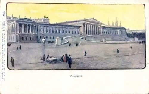 Künstler Ak Wien 4 Wieden, Parlament