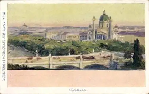 Künstler Ak Wien 6 Mariahilf, Elisabethbrücke