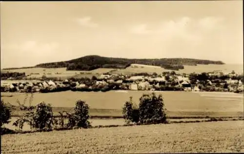 Ak Rauschwitz Elstra in Sachsen, Panorama, Leipsberg im Hintergrund