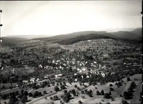 Ak Wollbach Kandern im Schwarzwald Baden, Blick auf  aufgenommen von Luftverkehr Strähle
