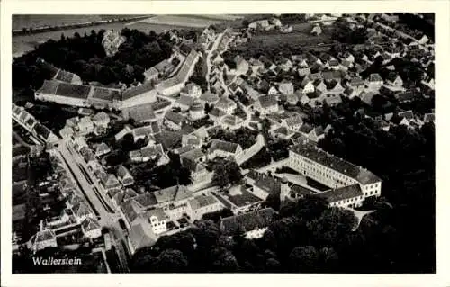 Ak Wallerstein in Schwaben, Fliegeraufnahme