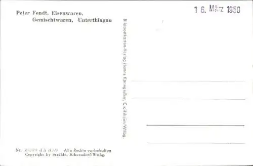 Ak Unterthingau im Allgäu, Fliegeraufnahme