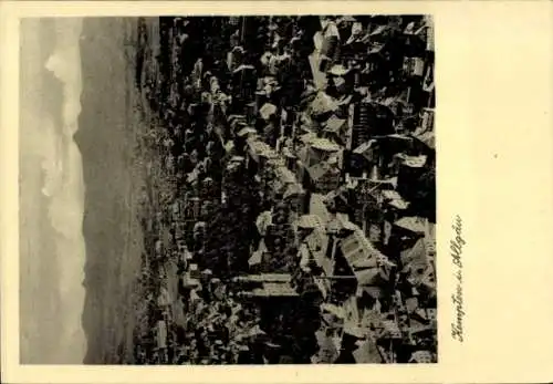 Ak Kempten im Allgäu Schwaben, Fliegeraufnahme