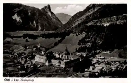 Ak Ettal Oberbayern, Fliegeraufnahme