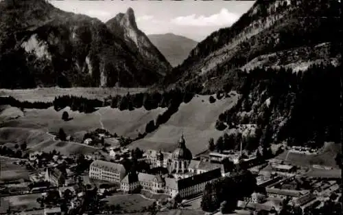 Ak Ettal Oberbayern, Fliegeraufnahme