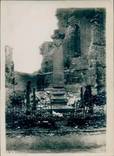 Foto Bétheny Marne, Kriegszerstörungen, Denkmal, I. WK