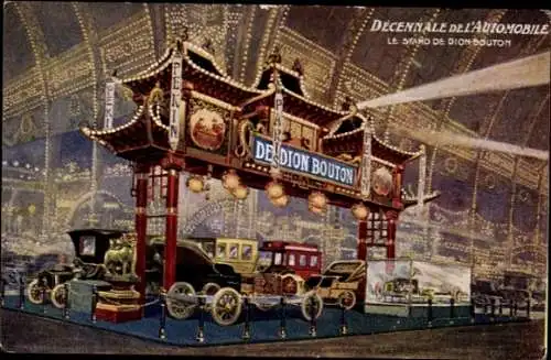 Ak Decennale de l'Automobile, Stand Dion Bouton
