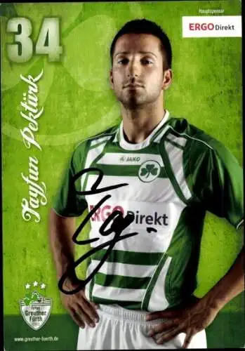 Autogrammkarte Fußballer Tayfun Pektürk, SpVgg Greuther Fürth, Autogramm