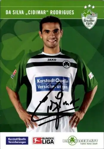 Autogrammkarte Fußballer Da Silva Cidimar Rodrigues, SpVgg Greuther Fürth, Autogramm