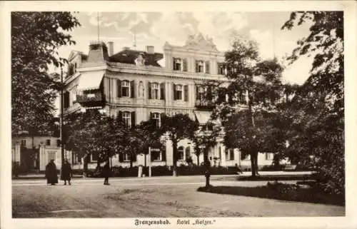 Ak Františkovy Lázně Franzensbad Region Karlsbad, Hotel Holzer