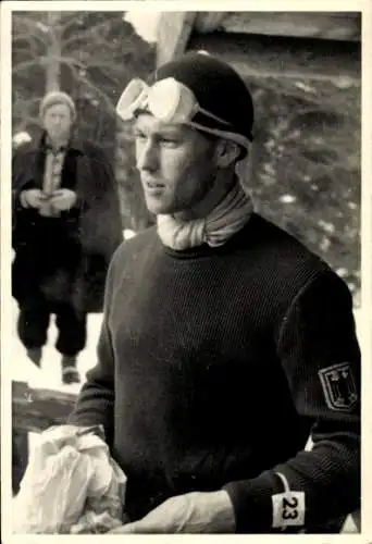 Foto Ak Deutscher Skispringer Toni Brutscher, Portrait