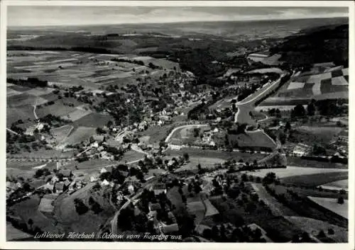 Ak Hetzbach Oberzent im Odenwald, Luftaufnahme von  Odenwald, Landschaft und Siedlungen