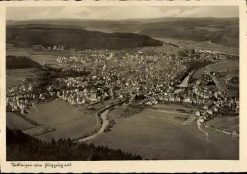Ak Tuttlingen an der Donau Württemberg, Luftaufnahme von  schöne Landschaft, Fluss sichtbar