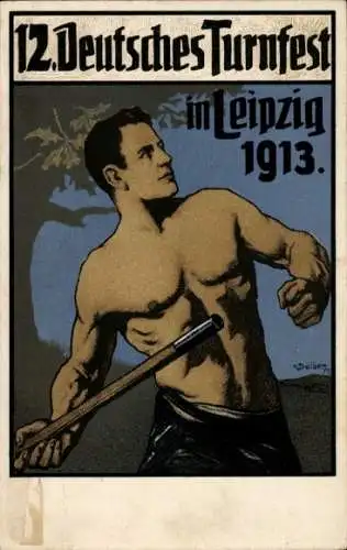 Künstler Ak Leipzig, 12. Deutsches Turnfest 1913