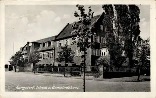 Ak Rangsdorf in Brandenburg, Schule, Gemeindehaus