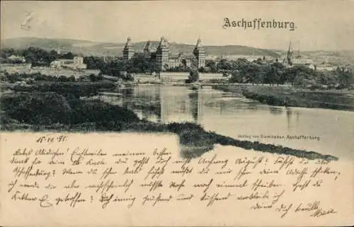 Ak Aschaffenburg in Unterfranken, Gesamtansicht
