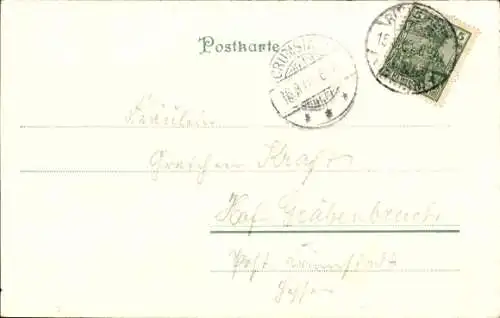 Litho Rüdesheim am Rhein, Nationaldenkmal, Mäuseturm, Rochuskapelle