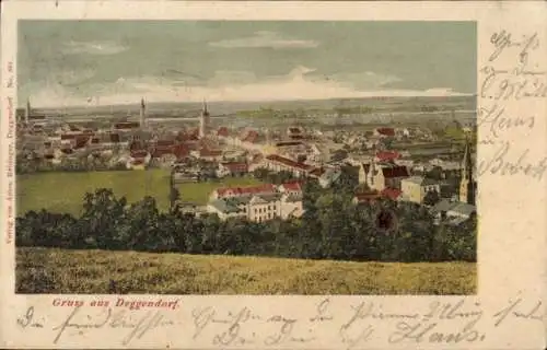 Ak Deggendorf im Bayerischen Wald Niederbayern, Gesamtansicht