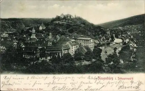 Ak Neuenbürg an der Enz Schwarzwald, Gesamtansicht