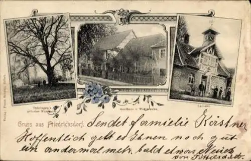 Ak Friedrichsdorf in Thüringen, Gasthaus, Rathaus, Nussbaum