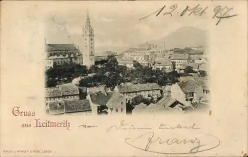 Ak Litoměřice Leitmeritz Region Aussig, Gesamtansicht