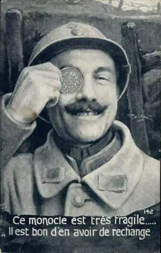 CPA Ce monocle est très fragile. Il est bon d'en avoir de rechange