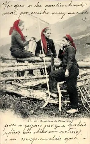 Ak Champéry, Bäuerinnen