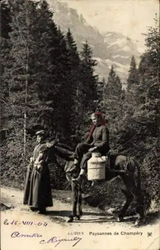 Ak Champéry, Bäuerinnen