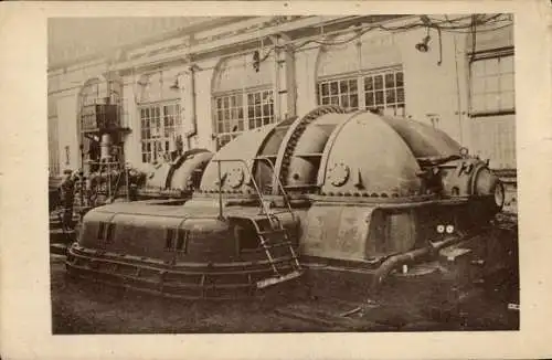 Ak Le Creusot Saône et Loire, Usines Schneider, Turbine mit 30 000 kw Leistung mit 2 Gehäusen....