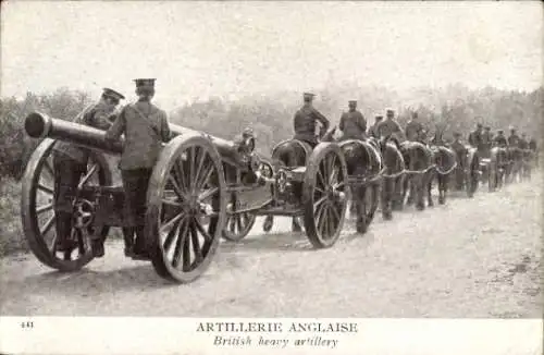 Ak Britische Armee, Artillerie, Geschütz, Soldaten
